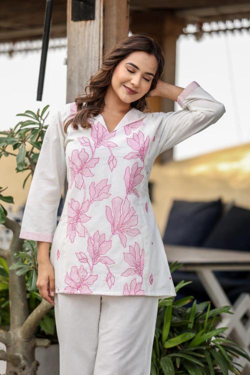 Premium quality cotton flex coord set branded kurtis wholesale