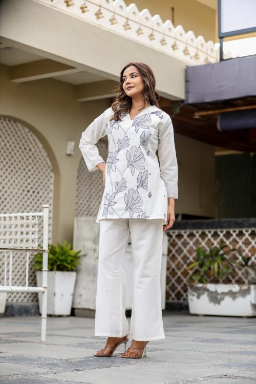 Premium quality cotton flex coord set branded kurtis wholesale