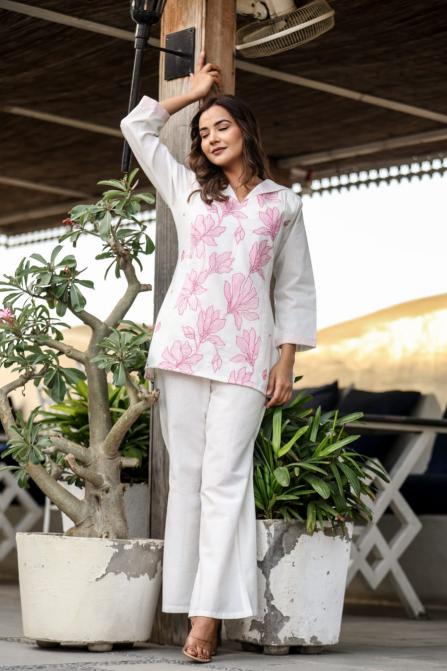 Premium quality cotton flex coord set branded kurtis wholesale