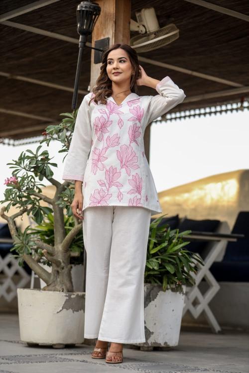 Premium quality cotton flex coord set branded kurtis wholesale