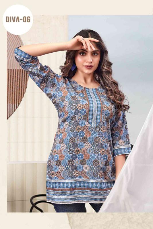 Rangmaya diva bombay fabrics short top branded kurtis manufacturers in india