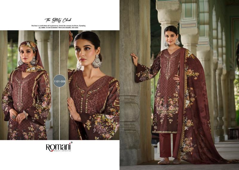 Romani aarzu vol 17 cotton digital print wholesale market in mumbai for dress materials