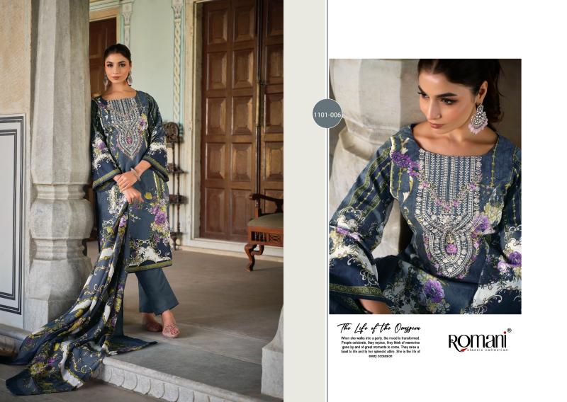 Romani aarzu vol 17 cotton digital print wholesale market in mumbai for dress materials