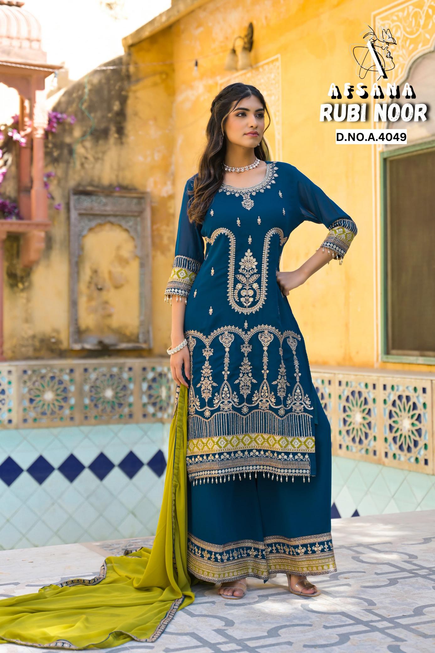 Rubi noor afsana Jorjet with heavy work pakistani suits manufacturer in pakistan