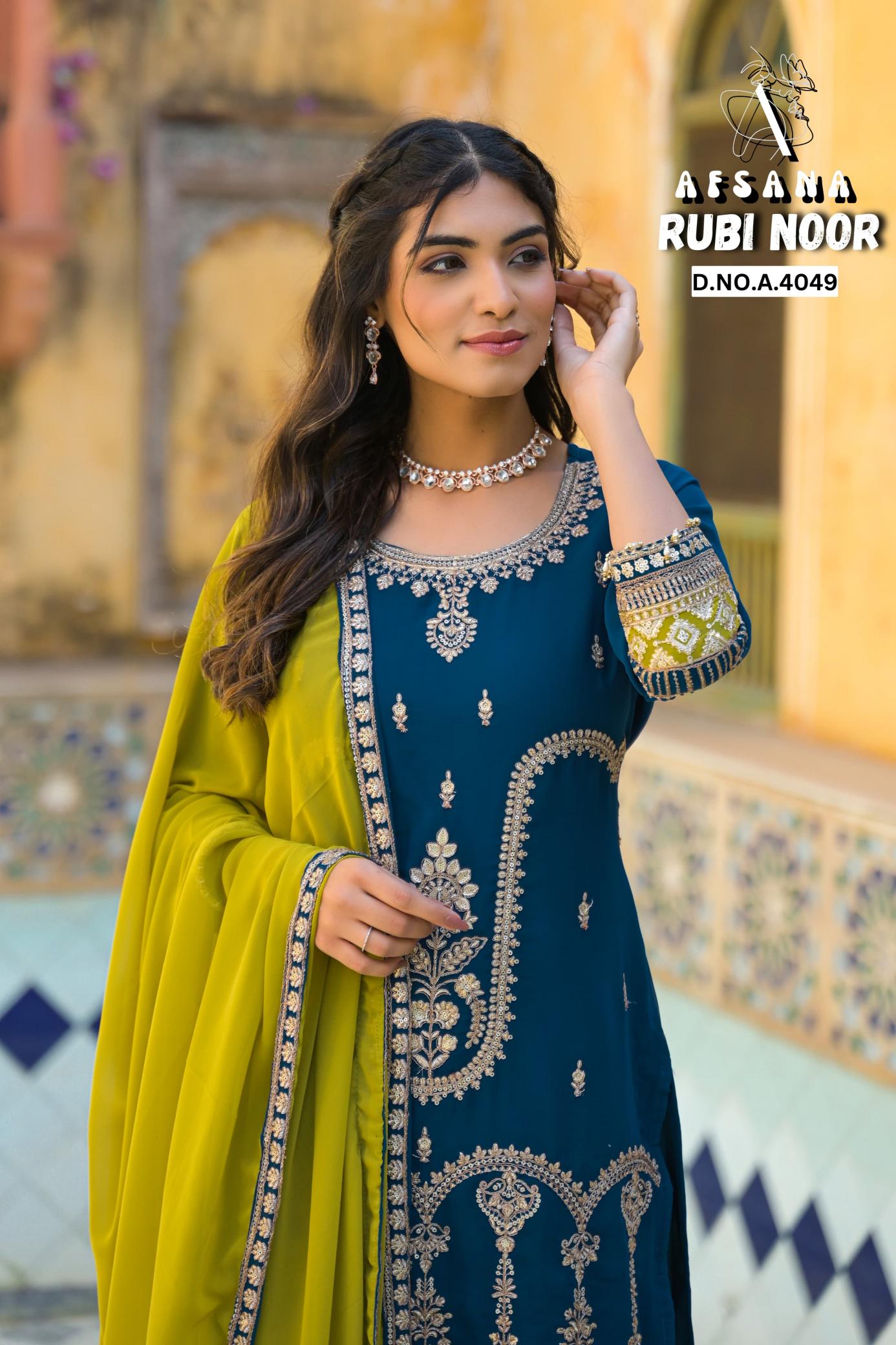 Rubi noor afsana Jorjet with heavy work pakistani suits manufacturer in pakistan