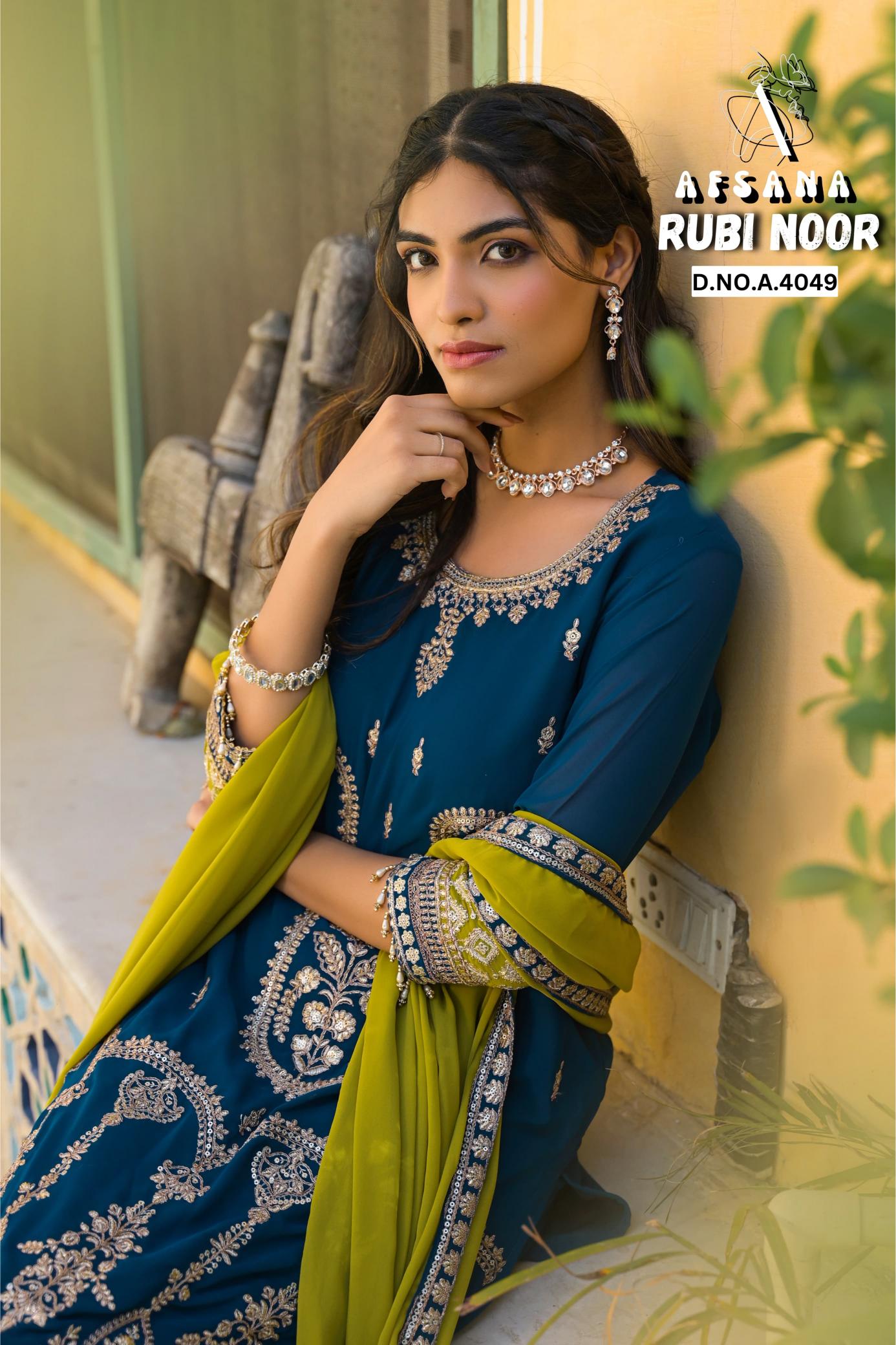 Rubi noor afsana Jorjet with heavy work pakistani suits manufacturer in pakistan
