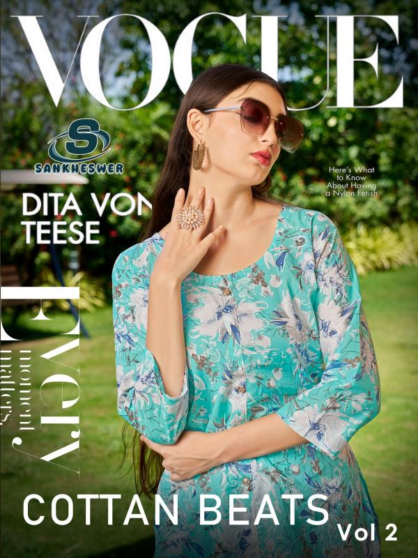 Sankheswer Impex cottan beats vol-2 cottan print coord set branded kurtis manufacturers
