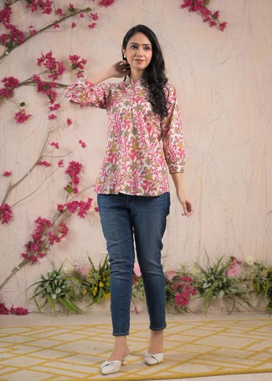 Top tunic cotton short top premium kurti brands