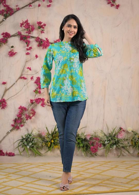 Top tunic cotton short top premium kurti brands