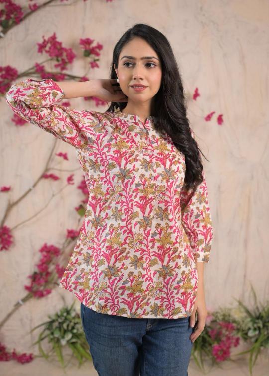 Top tunic cotton short top premium kurti brands