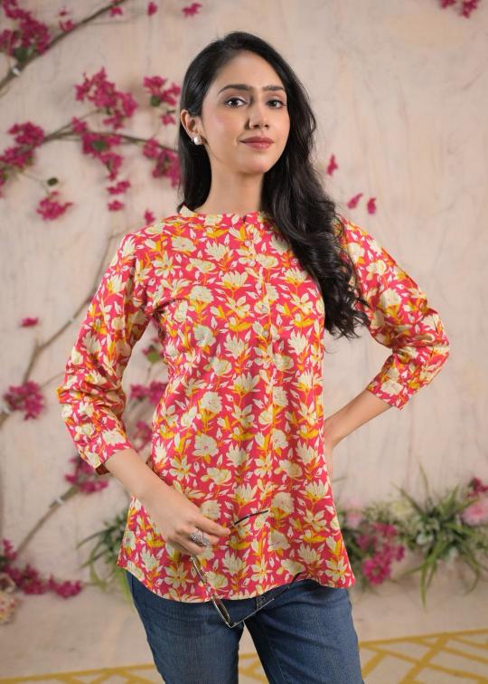 Top tunic cotton short top premium kurti brands