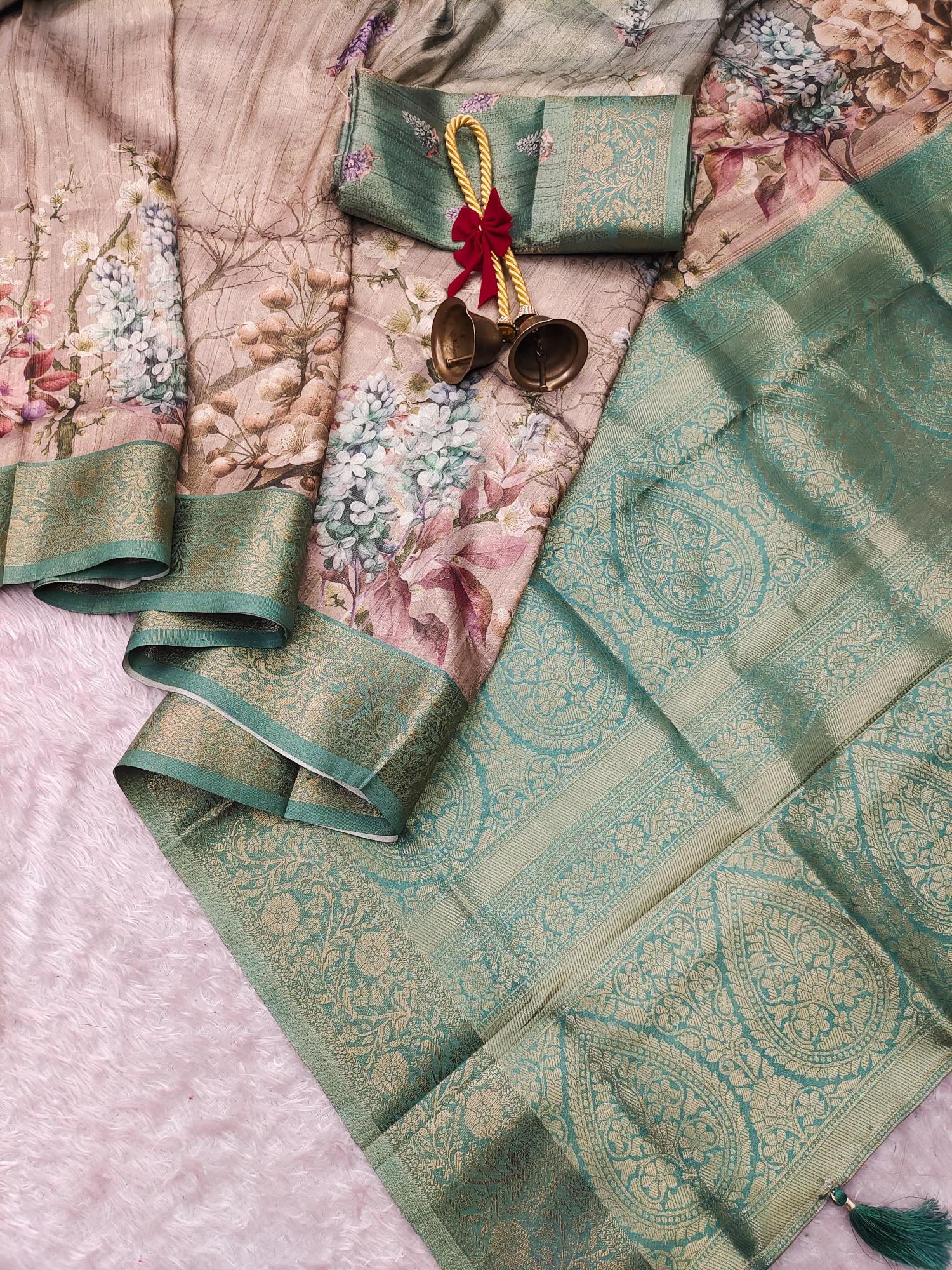 Unveil the beauty banasari silk surat saree with contrast color pallu market