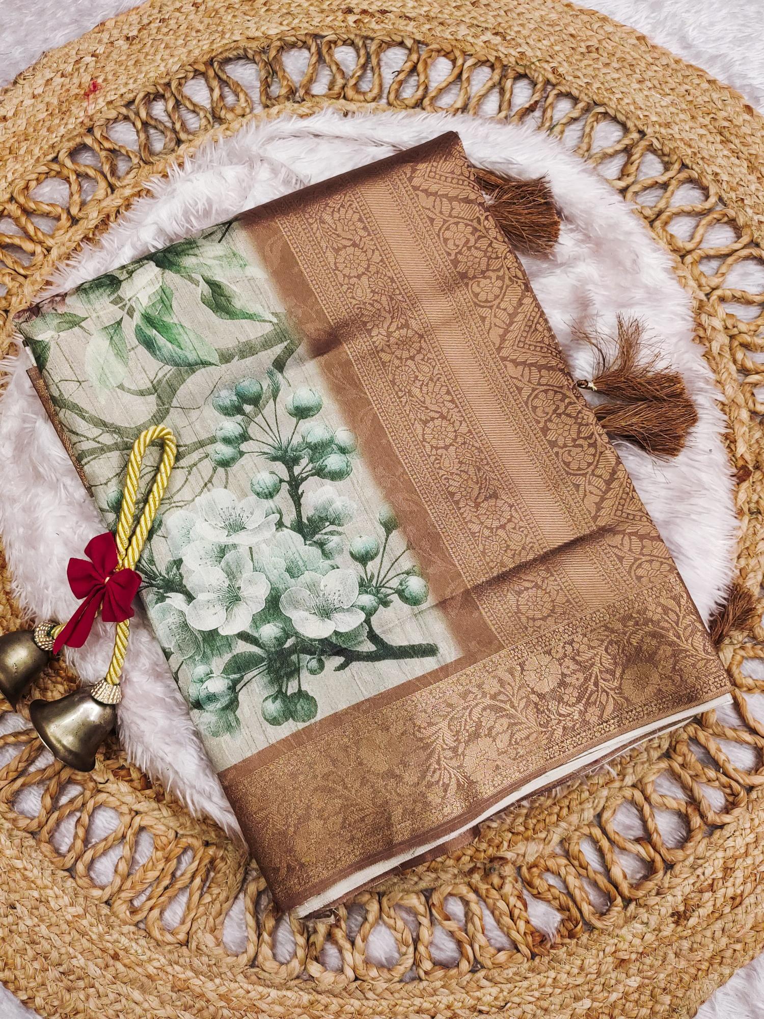 Unveil the beauty banasari silk surat saree with contrast color pallu market