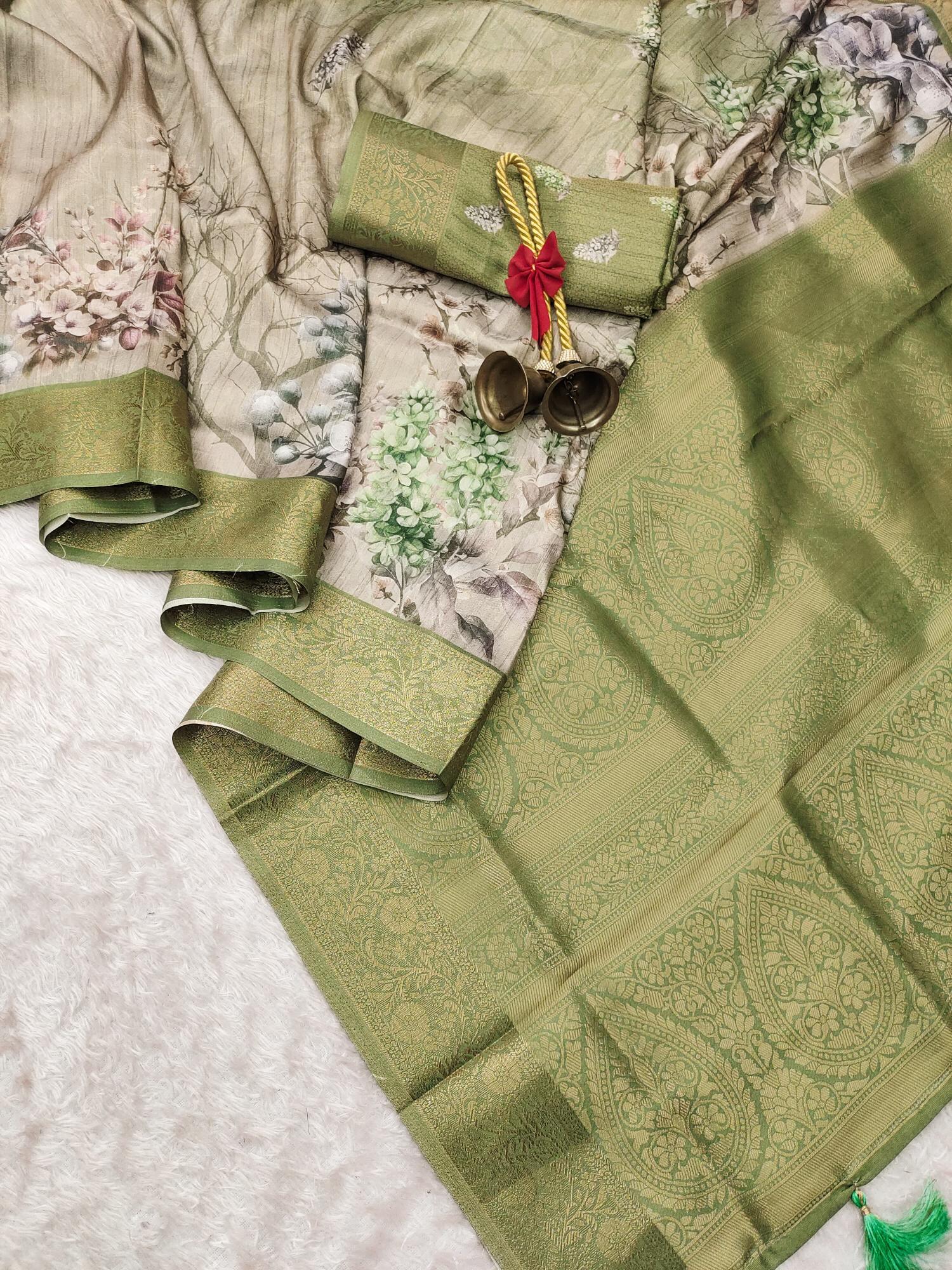 Unveil the beauty banasari silk surat saree with contrast color pallu market