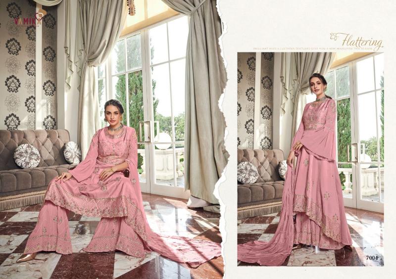 Vamika TM riyaaz nx fox georgette top bottom dupatta branded kurtis wholesale