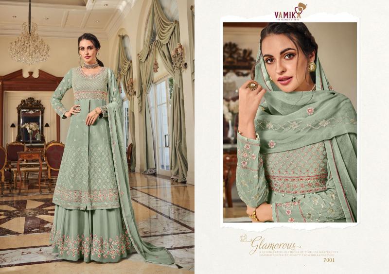 Vamika TM riyaaz nx fox georgette top bottom dupatta branded kurtis wholesale