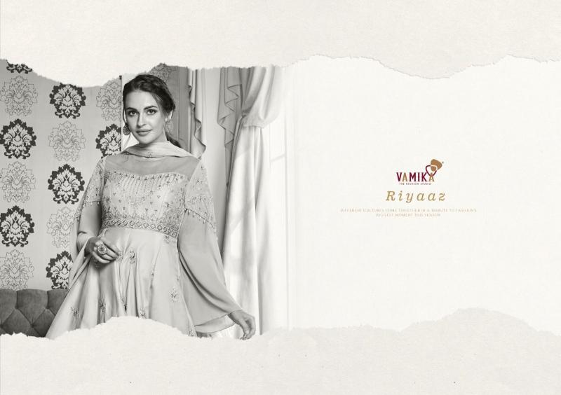 Vamika TM riyaaz nx fox georgette top bottom dupatta branded kurtis wholesale