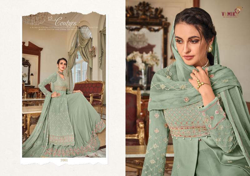 Vamika TM riyaaz nx fox georgette top bottom dupatta branded kurtis wholesale