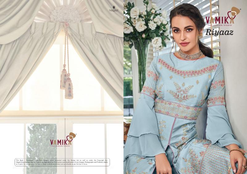 Vamika TM riyaaz nx fox georgette top bottom dupatta branded kurtis wholesale
