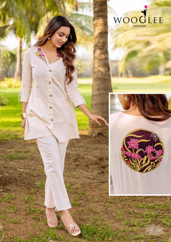 Wooglee zeel cotton flex coord set branded kurti wholesale