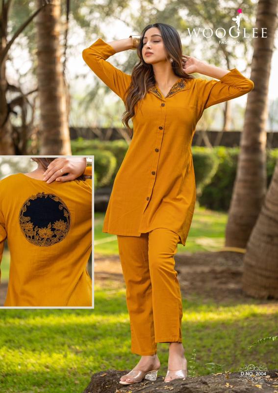 Wooglee zeel cotton flex coord set branded kurti wholesale