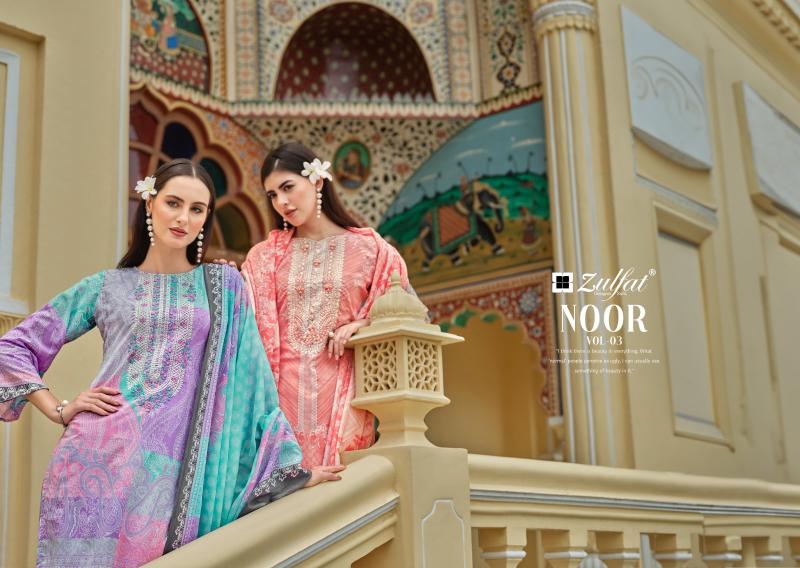 Zulfat designer suits noor vol 3 cotton exclusive print wholesale dress material market in ahmedabad