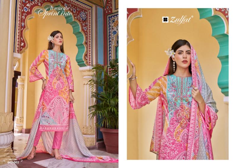 Zulfat designer suits noor vol 3 cotton exclusive print wholesale dress material market in ahmedabad