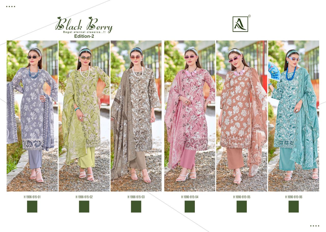 Alok suit black berry 2 catalog cambric cotton print wholesale online shopping dress material