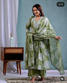 Beautiful printed hand mirror work top plazzo dupatta branded kurtis manufacturers in india