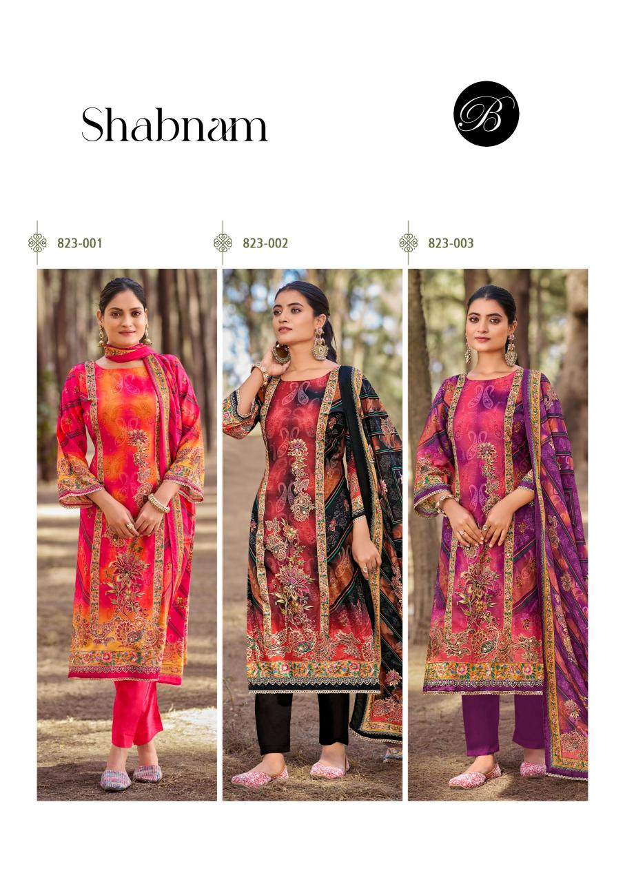 Belliza designer studio shabnam viscose muslin digital print wholesale market in mumbai for dress materials