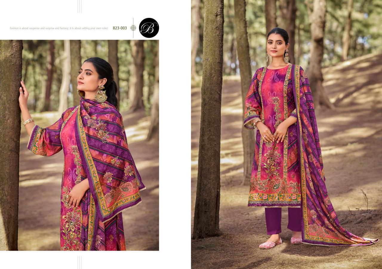 Belliza designer studio shabnam viscose muslin digital print wholesale market in mumbai for dress materials