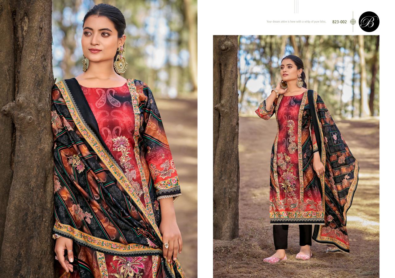 Belliza designer studio shabnam viscose muslin digital print wholesale market in mumbai for dress materials