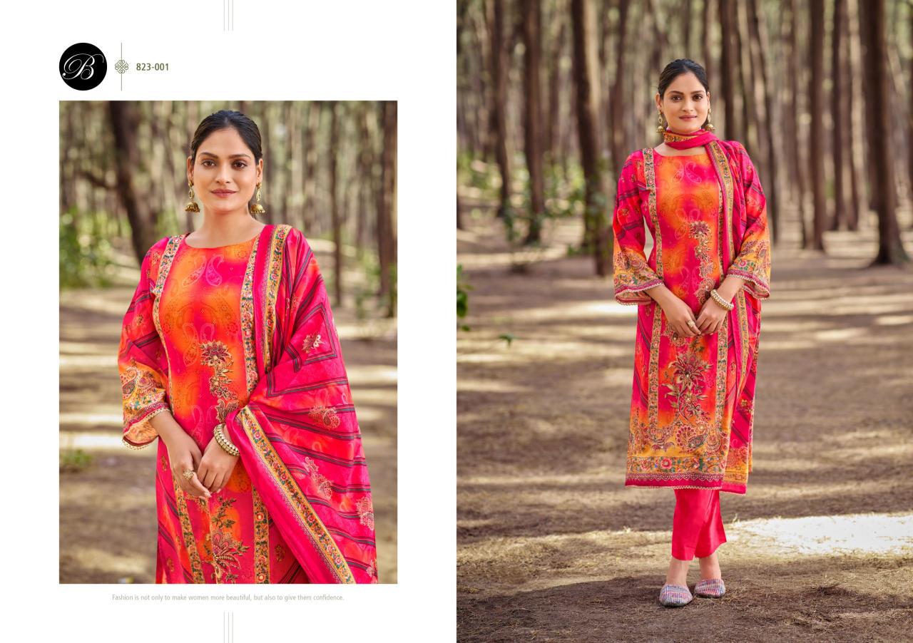 Belliza designer studio shabnam viscose muslin digital print wholesale market in mumbai for dress materials