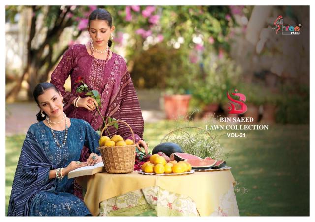 Bin saeed lawn collection vol 21 cotton print catalog best kurti wholesale market in india