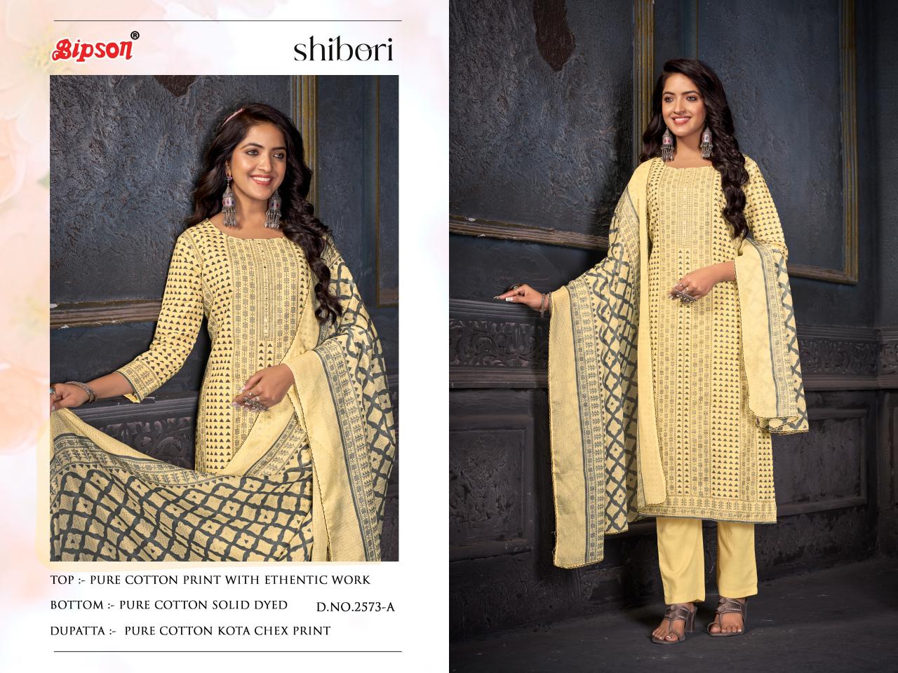 Bipson prints shibori 2573 cotton print ahmedabad dress material wholesale market