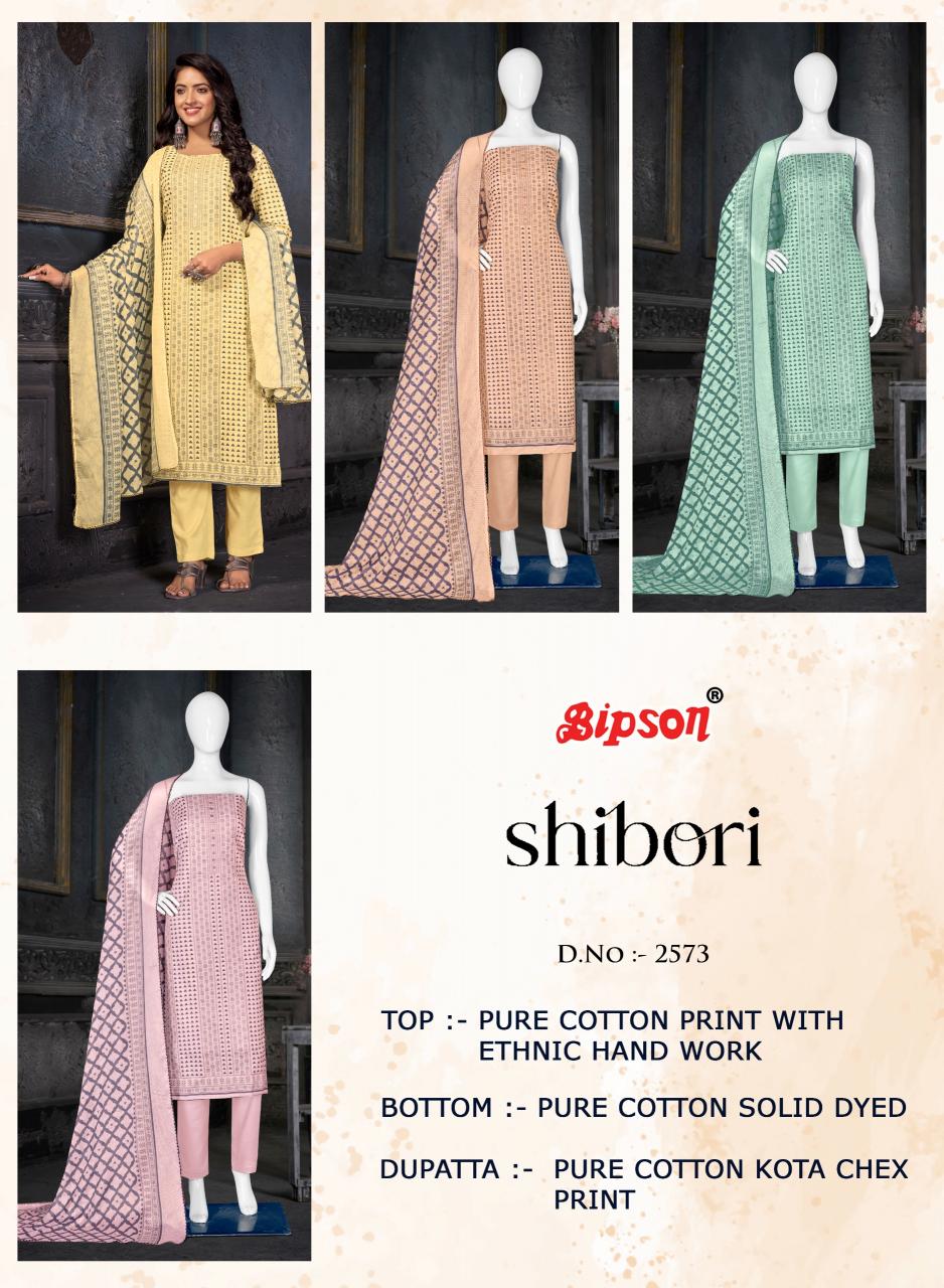Bipson prints shibori 2573 cotton print ahmedabad dress material wholesale market