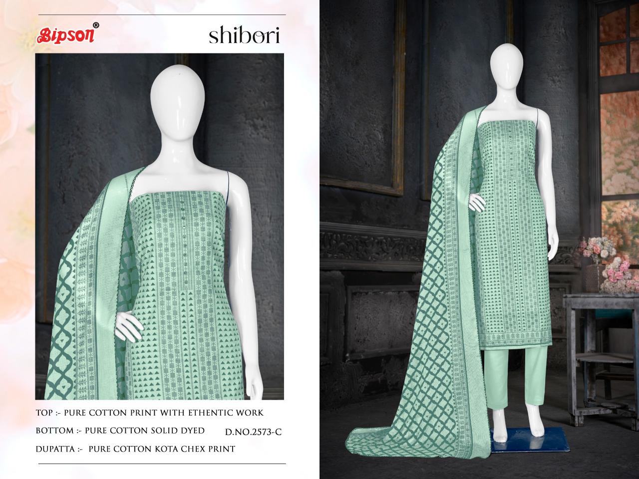 Bipson prints shibori 2573 cotton print ahmedabad dress material wholesale market