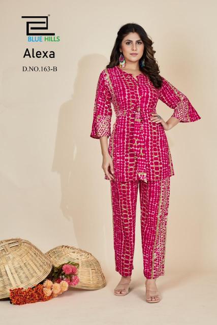 Blue hills alexa rayon mill print catalog modest co ord sets india