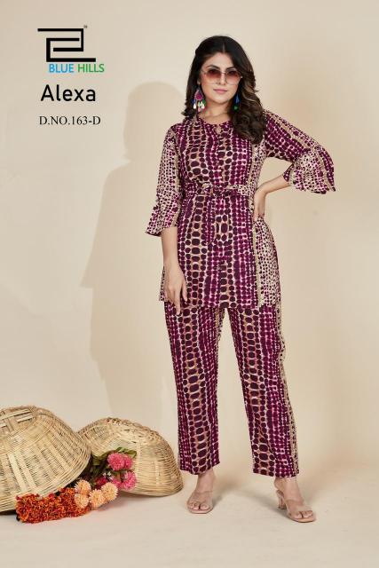 Blue hills alexa rayon mill print catalog modest co ord sets india