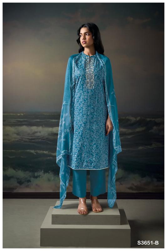 Ganga saarya 3651 cotton printed wholesale market in mumbai for dress materials