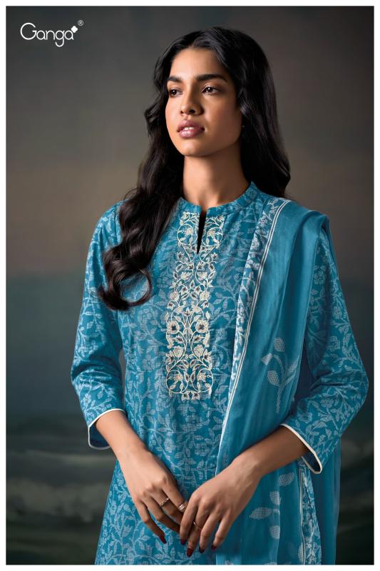 Ganga saarya 3651 cotton printed wholesale market in mumbai for dress materials