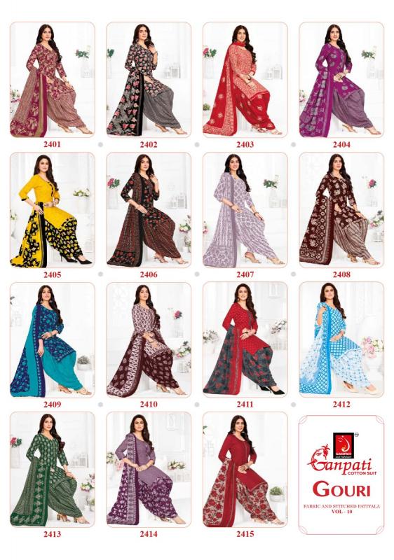 Ganpati gouri vol-10 cotton printed wholesale market in mumbai for dress materials
