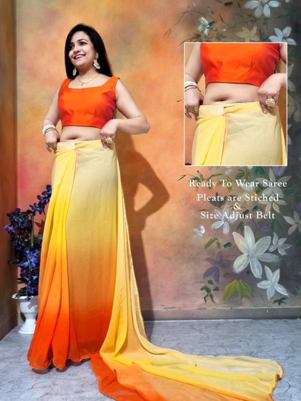 GC ready to wear georgette saree surat wholesale saree market