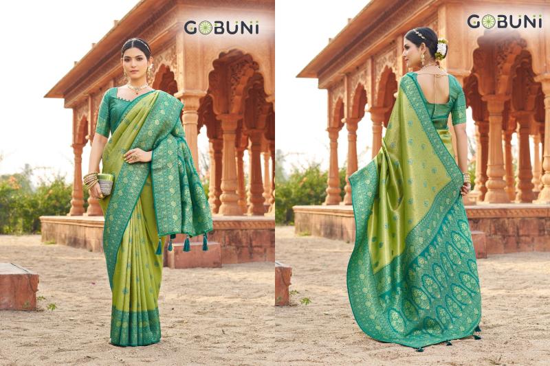 Gobuni shubharambh soft banarasi silk saree surat market online shopping