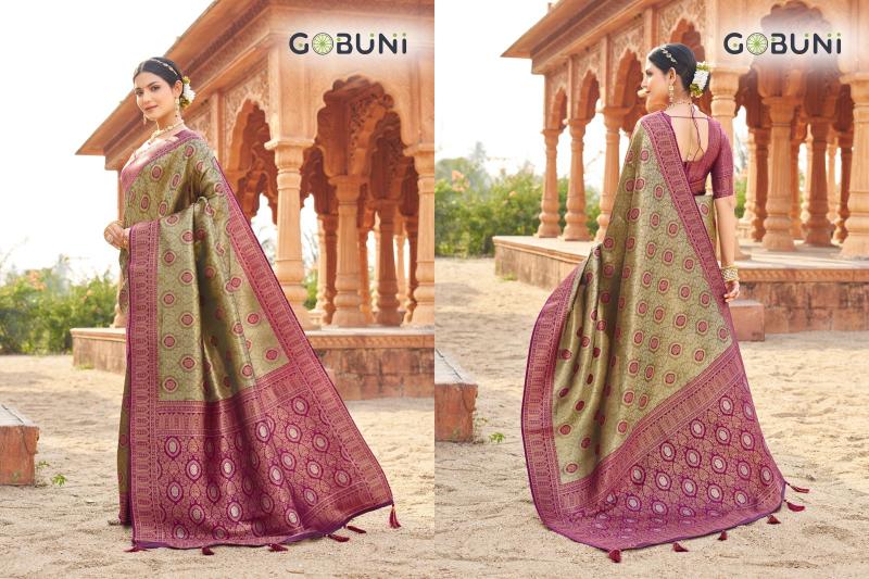 Gobuni shubharambh soft banarasi silk saree surat market online shopping