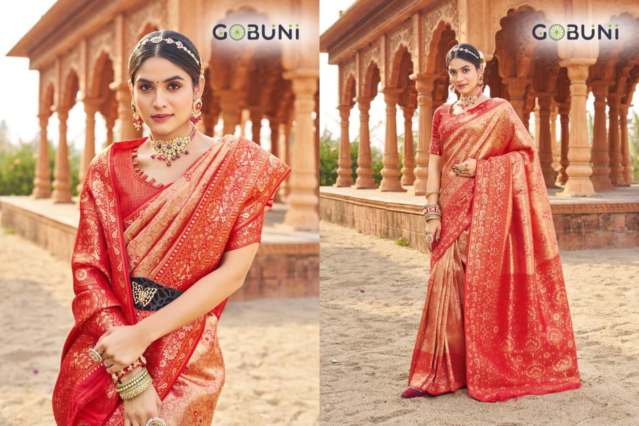Gobuni shubharambh soft banarasi silk saree surat market online shopping