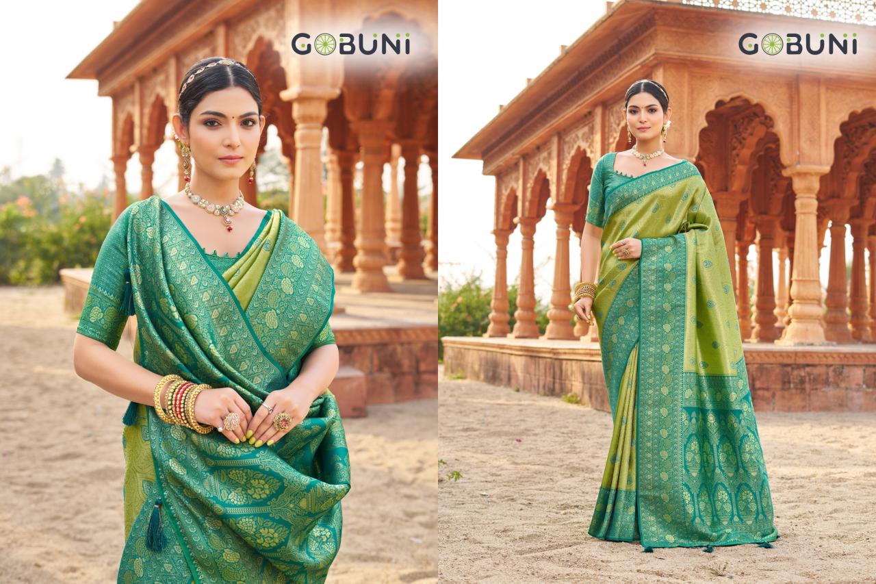 Gobuni shubharambh soft banarasi silk saree surat market online shopping