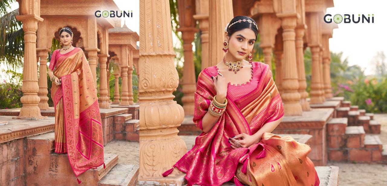 Gobuni shubharambh soft banarasi silk saree surat market online shopping