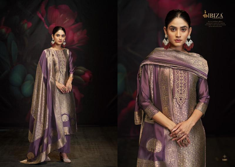 Ibiza sakhi vol 10 banglory silk jacquard catalog designer dress material manufacturers in india