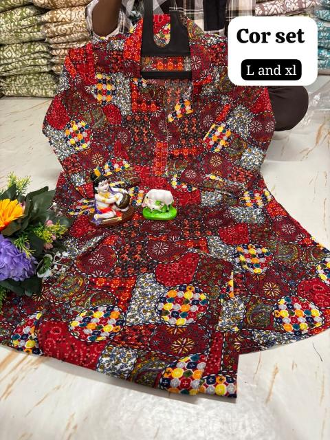 K k boutique delta crush popcorn coord set kurti set manufacturer